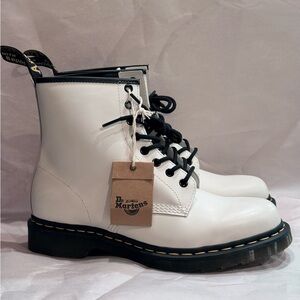 Dr. Martens White and Black Boots SIZE 10 Mens